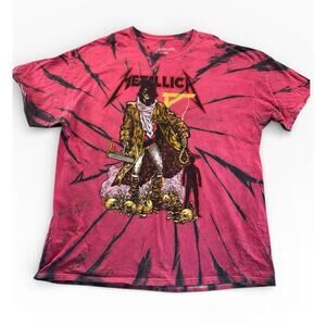 METALLICA Unforgiven ONE OF A KIND TIE DYE T-Shirt XL Double Side Graphics